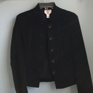 Talbots navy velveteen jacket